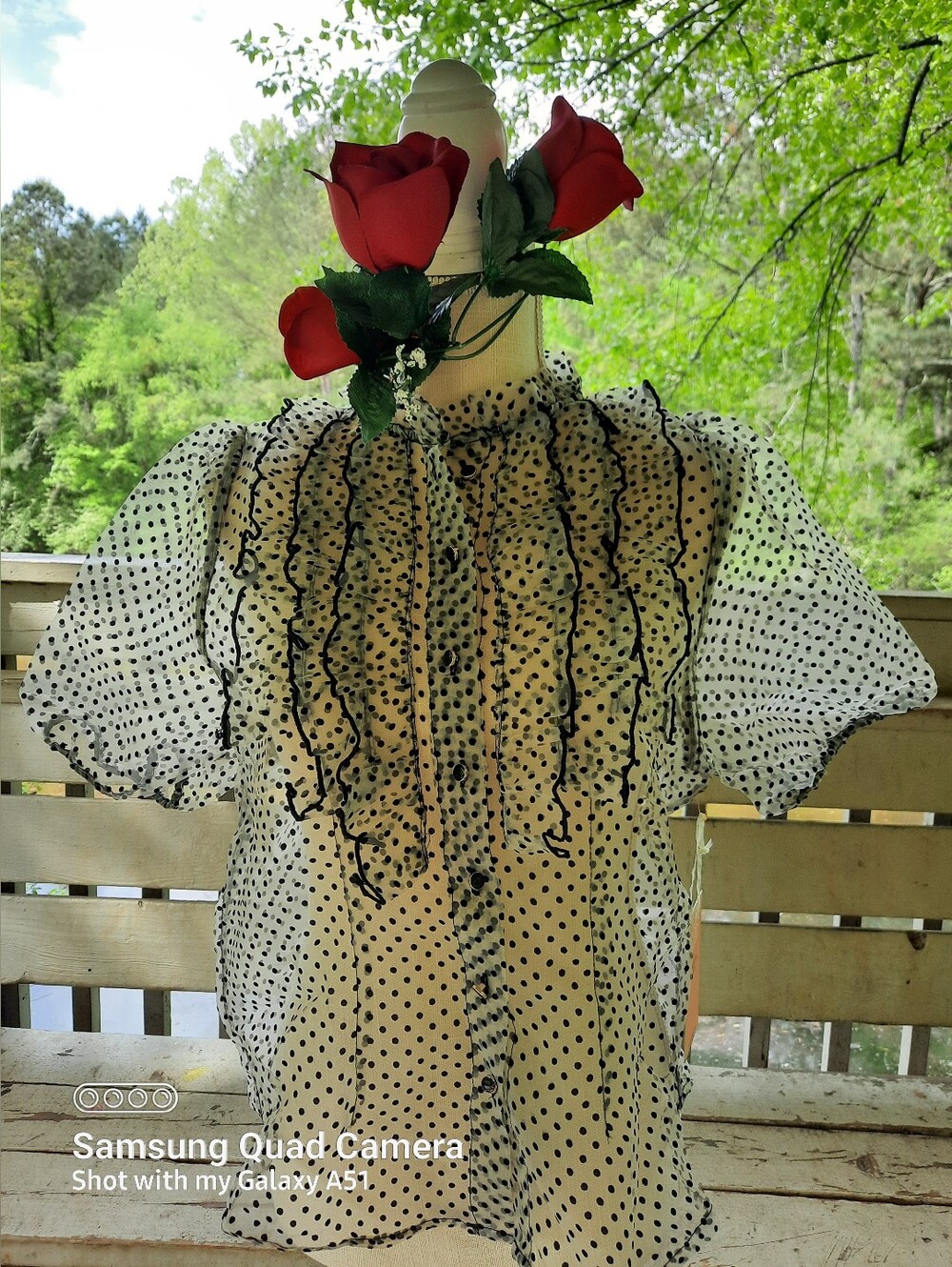 🩷NEW! sheer #polka-dot #romantic blouse for a 🔥 #summer #sheer#polkadot🌹